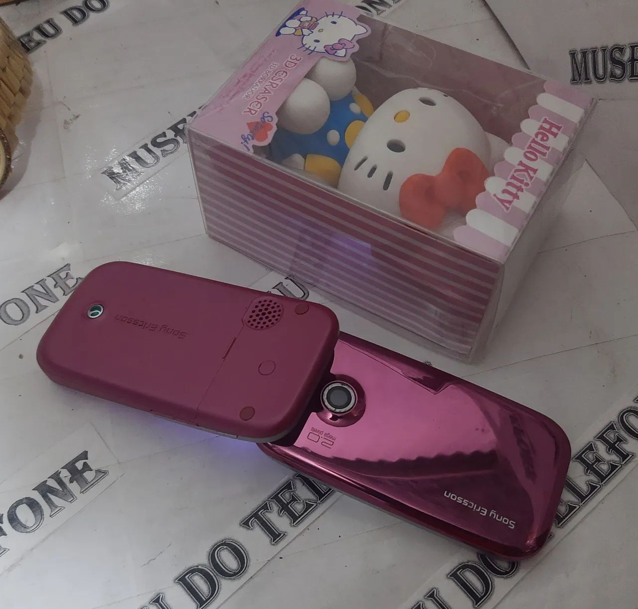 SONY Ericsson Flip rosa celular antigo RELIQUIA 2005 - Foto 3
