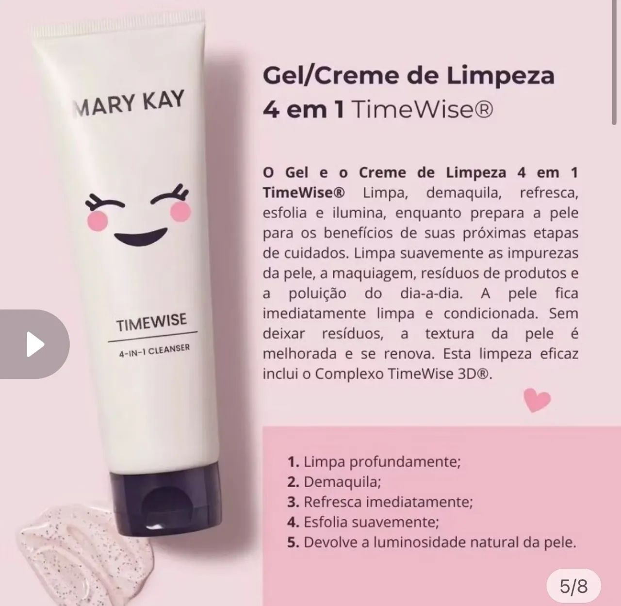 Gel de limpeza 4 em 1 Mary Kay