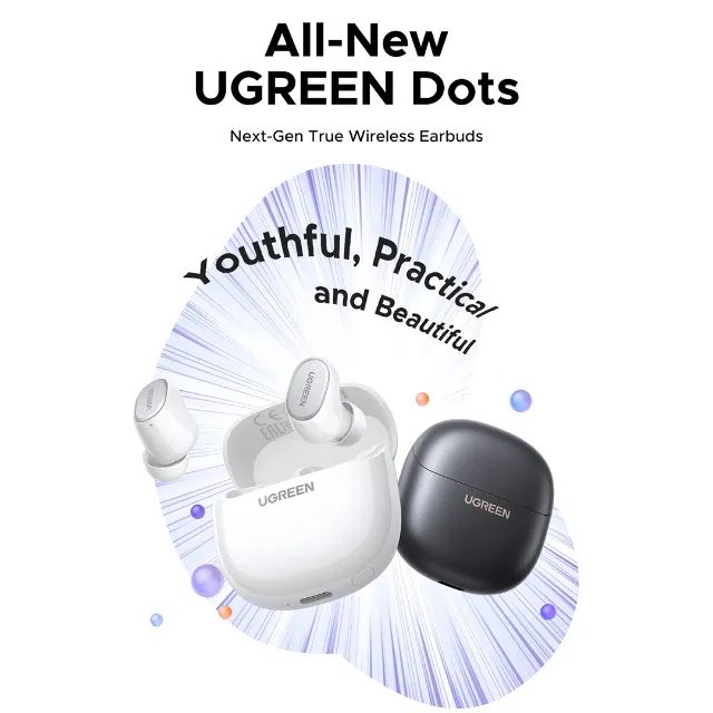 Fone Bluetooth UGREEN Dots | Bluetooth 6.0 | IPX5 | ENC para Chamadas -Entrega Grátis- - Foto 2