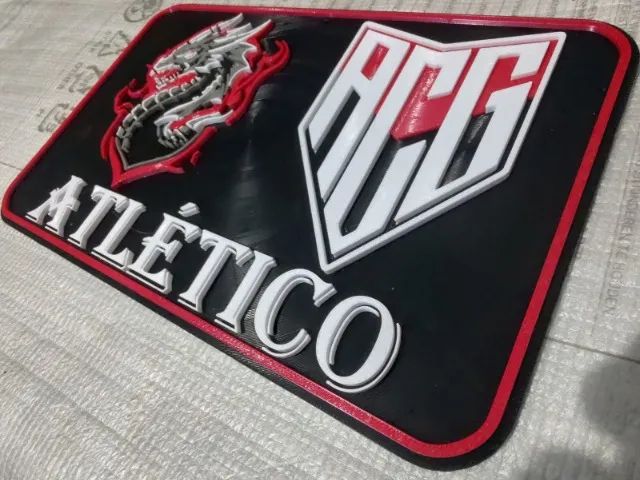 Placa decorativa Atlético - Feita em 3D - Foto 2