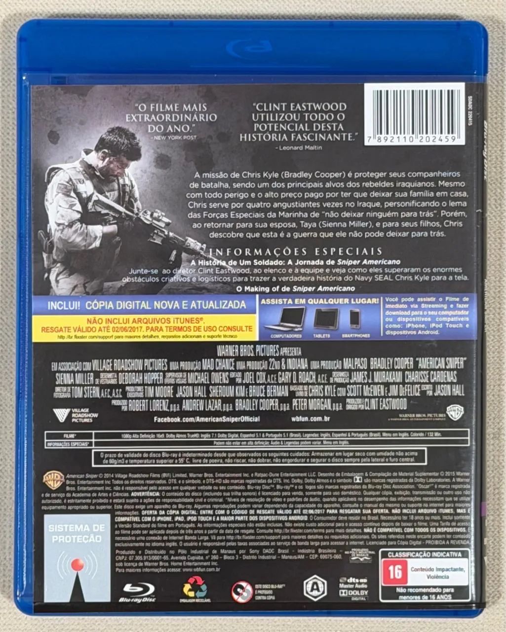 Blu-ray Sniper Americano (original) - Foto 2
