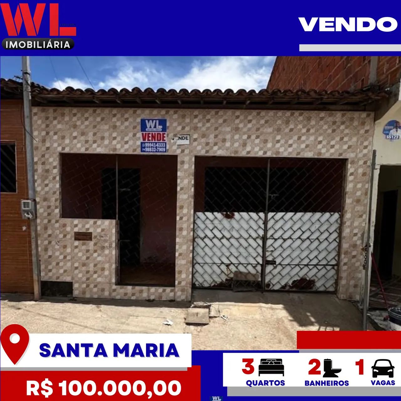 Vendo- Casa no Santa Maria