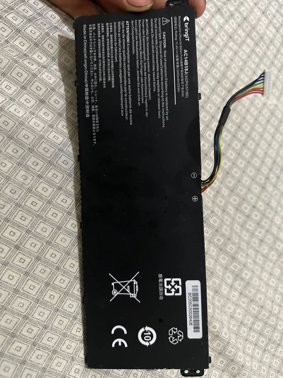 teria de notebook compatível da marca bringIT, modelo AC14B18J - Foto 2