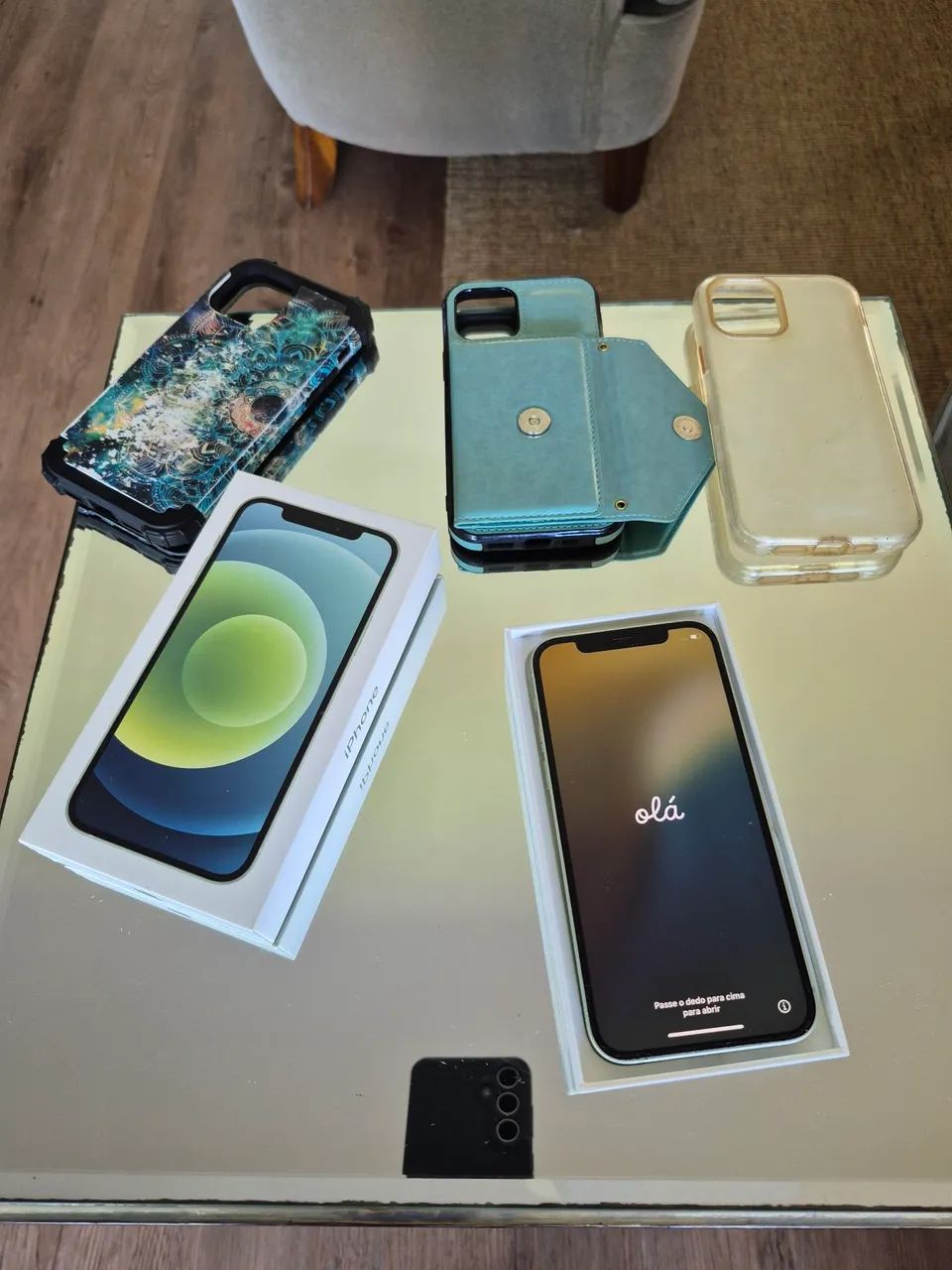 Iphone 12 64GB Verde Água na Caixa