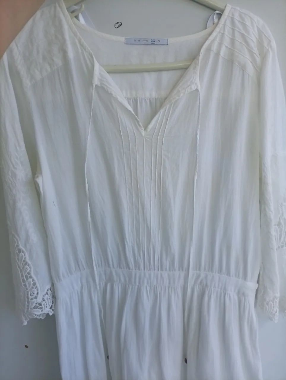 Vestido branco com renda  - Foto 3