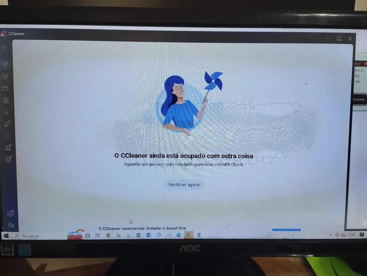 Monitor 18pl AOC quebra galho  - Foto 2