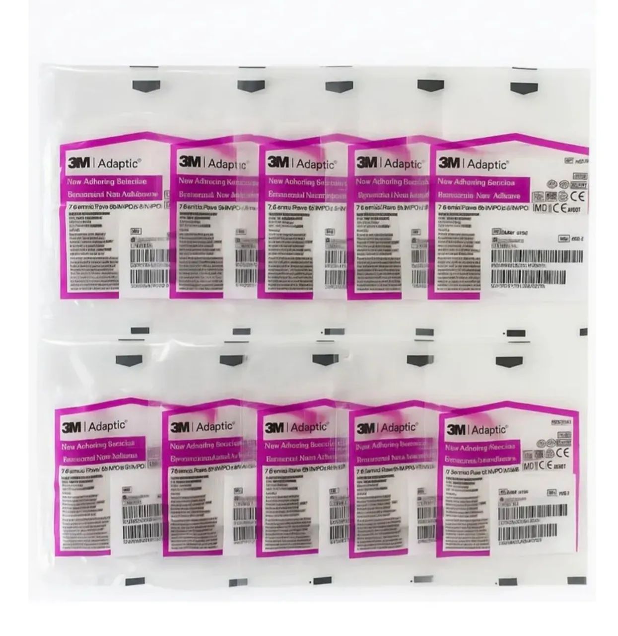 Kit 10 curativos Adaptic 3M 7,6 x 7,6