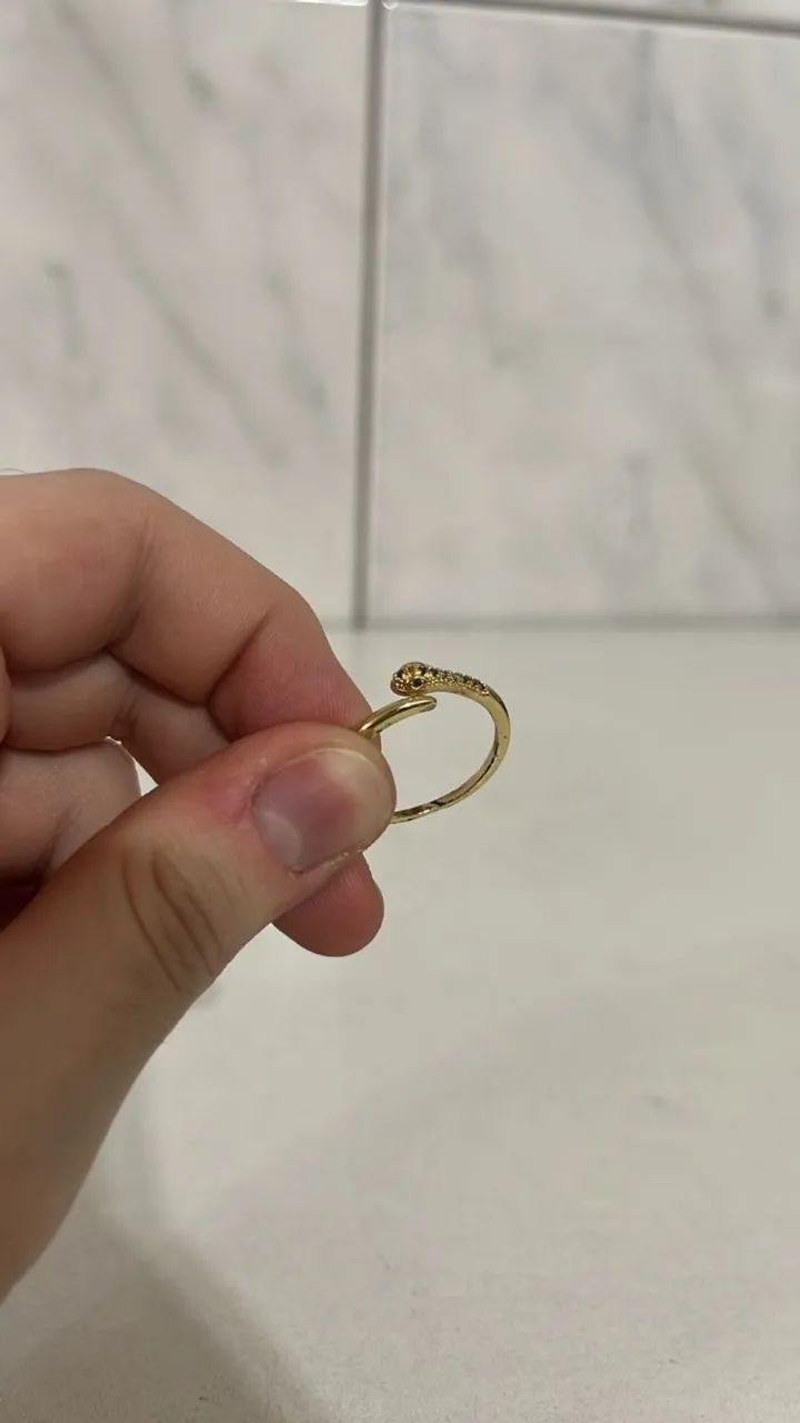 Anel Snake Ajustável - Banho Ouro - Foto 2