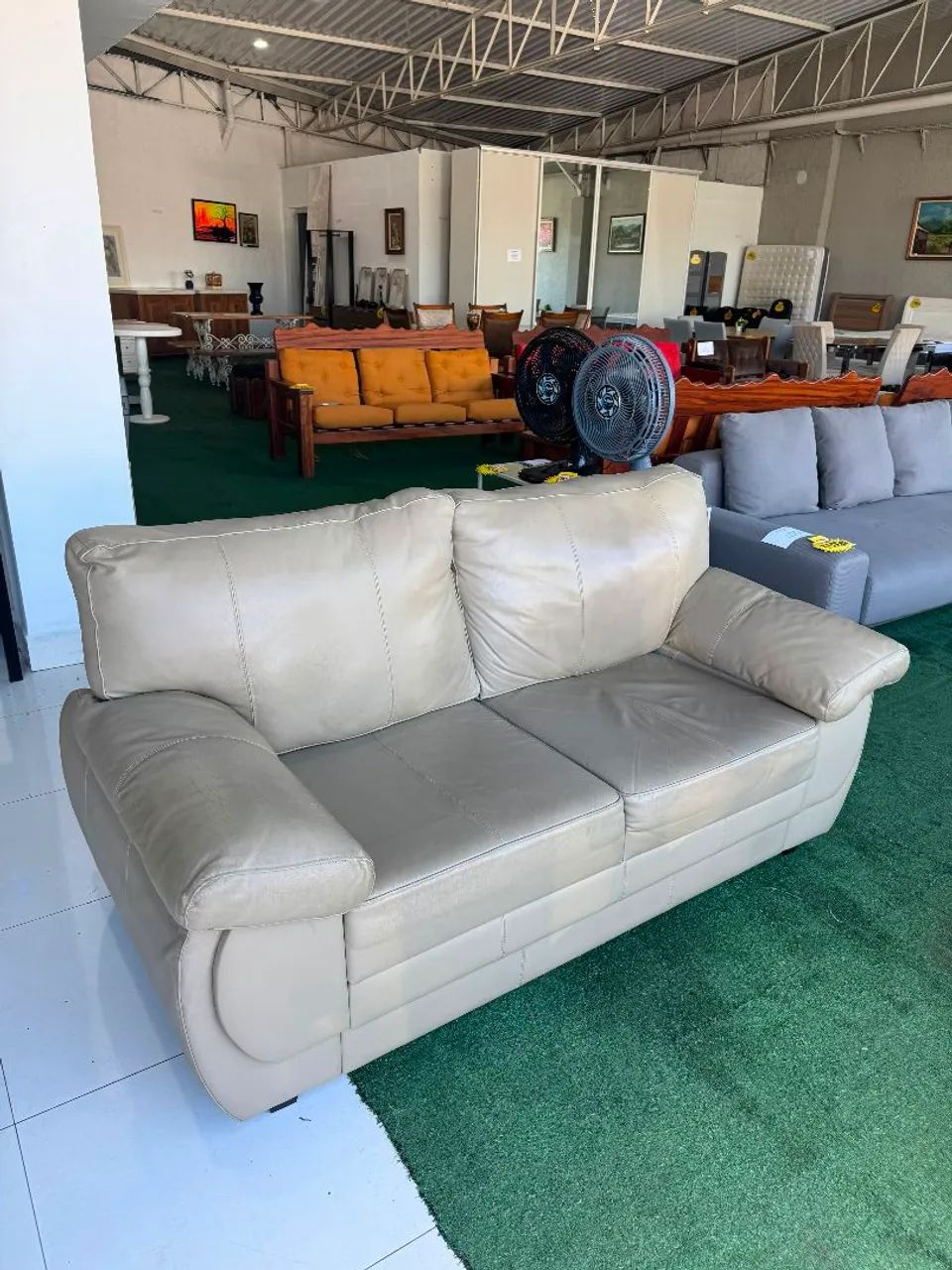 Sofá 2 lugares de Couro legítimo  - Foto 2