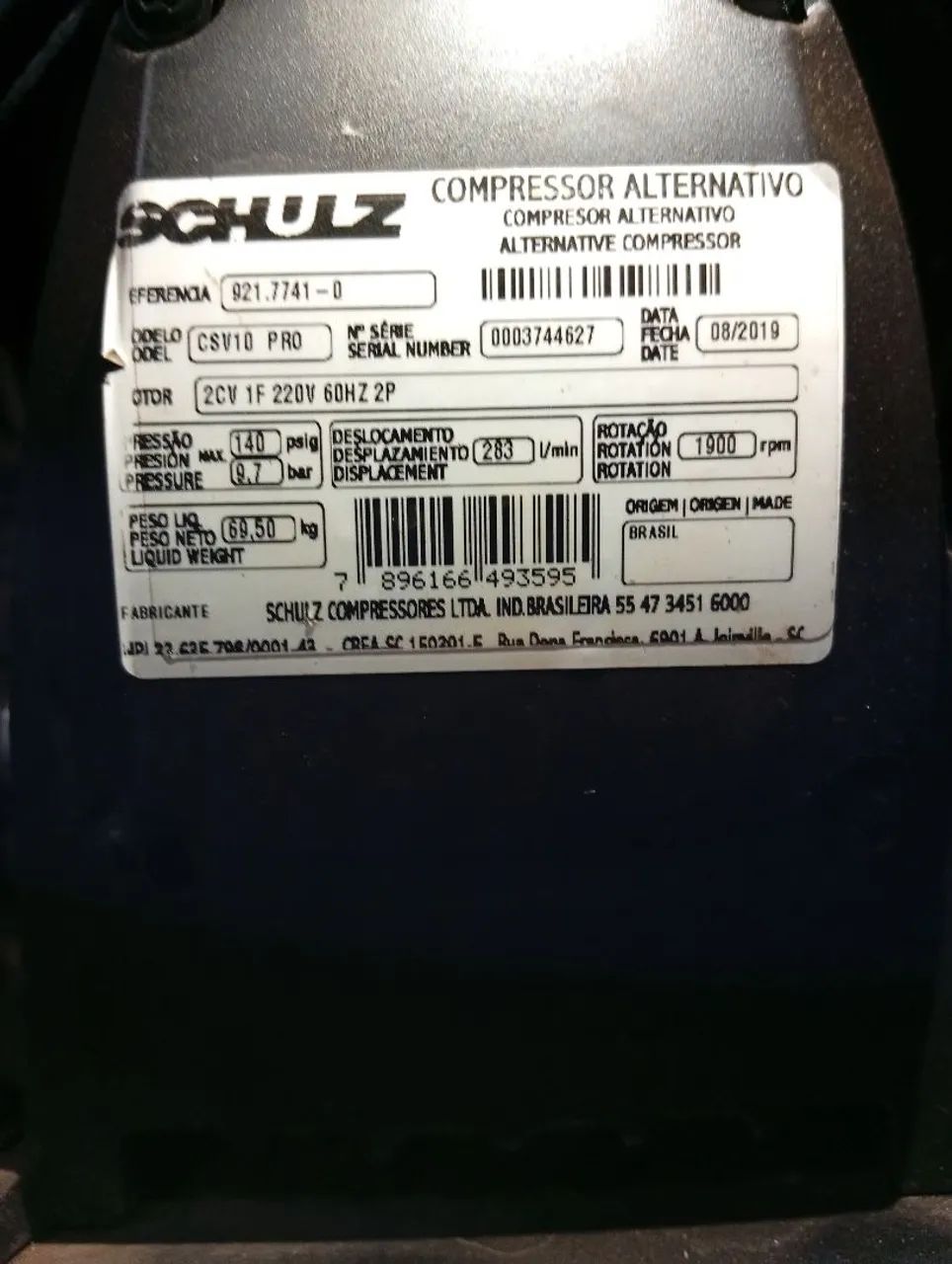 Vendo compressor de ar completo com os acessórios 