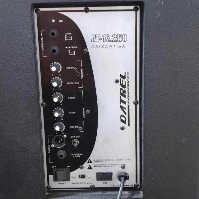 Kit Caixa De Som Datrel Ativa AT12-250 + Caixa passiva CE250 500w Watts Rms 12 Polegadas A - Foto 2