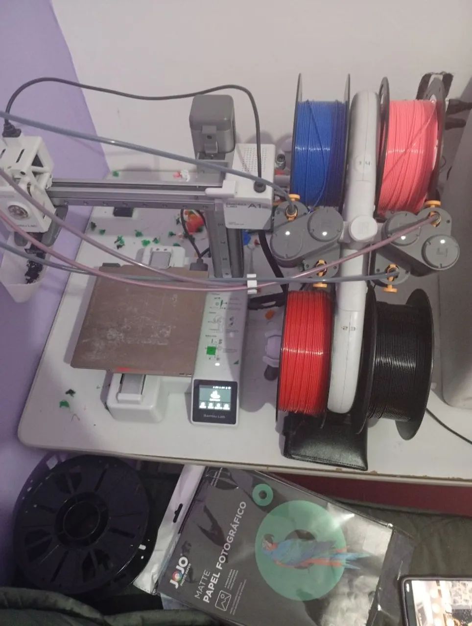 Impressora 3D Bambu lab A1 mini + AMS + 10 rolos de filamentos com 2 fechados - Foto 3