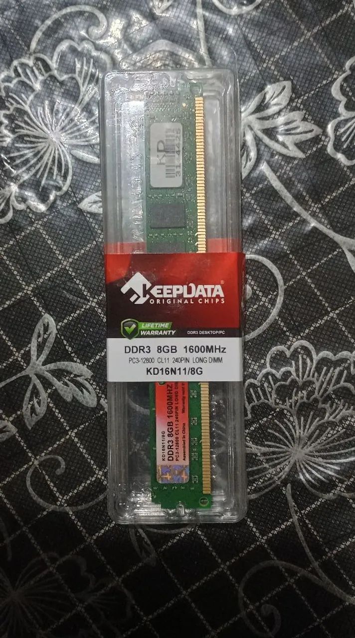 Memória 8gb ddr3 
