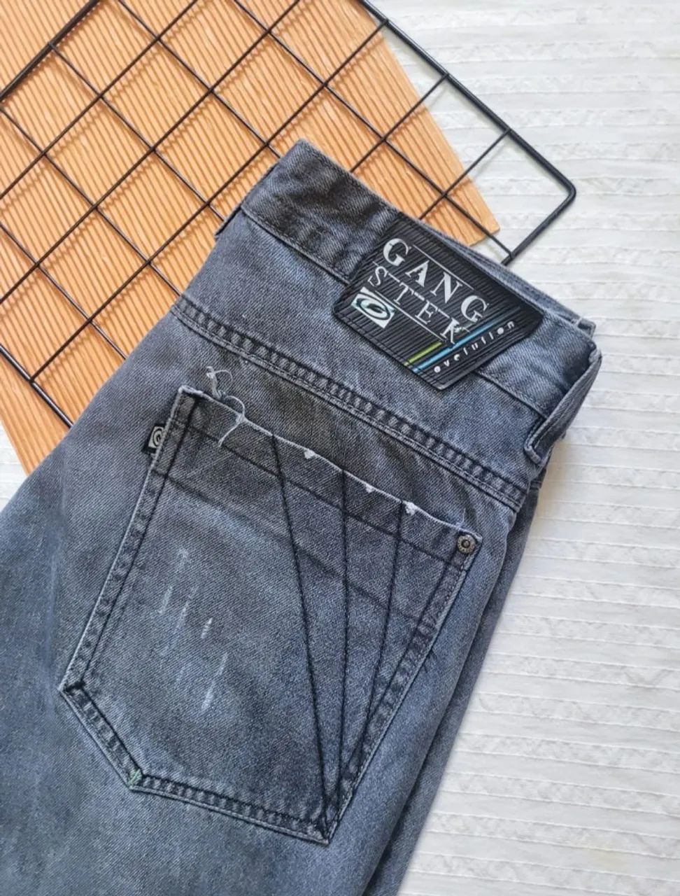 calça jeans cinza gangster Tam 42 - Foto 5