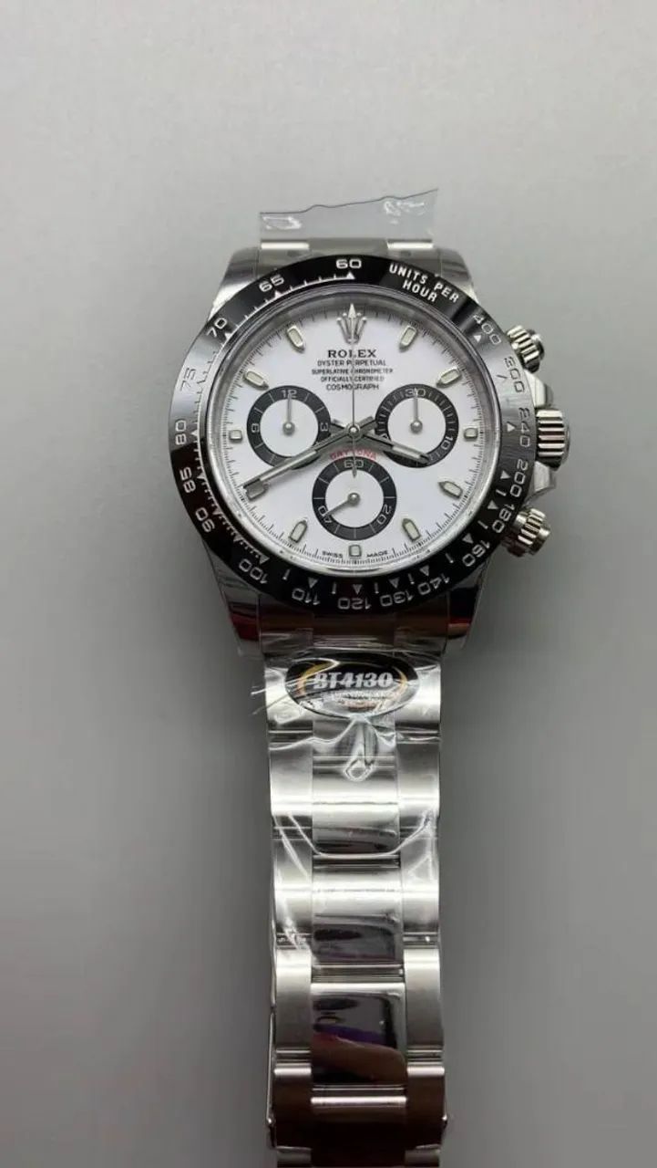 Relógio Rolex Daytona Panda Base ETA completo com caixa envio Imediato 