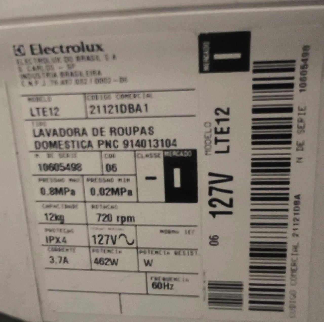 Máquina de lavar 12kg Electrolux Usada - Foto 4
