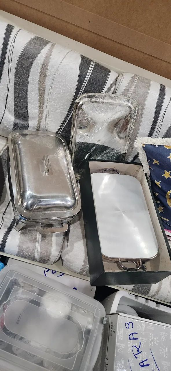 3 rechaut INOX com vidro e uma chapa - Foto 4
