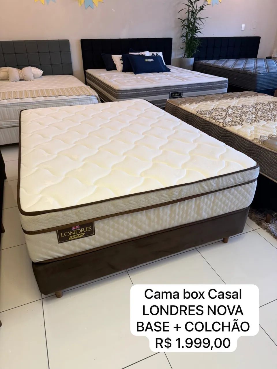 Cama Box Casal LONDRES NOVA - ENTREGA 
