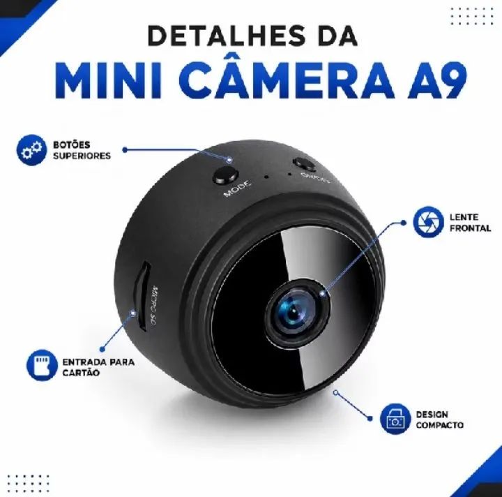 Câmera Sem Fio Compacta Wi-Fi - NOVA - Foto 2