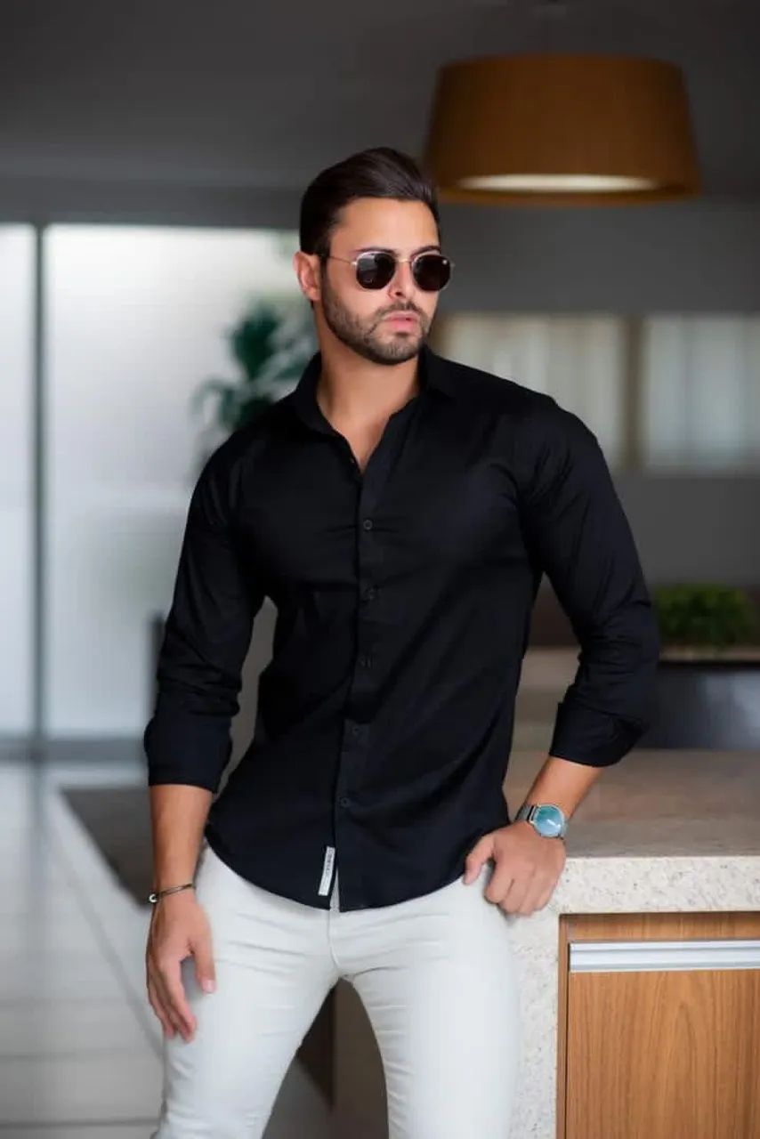 CAMISA SOCIAL Masculino ELEFANTES  - Foto 2