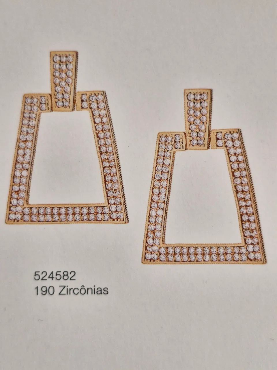 NOVA Semijoia Rommanel Brinco Banhado Ouro 18k - Original  - Foto 4