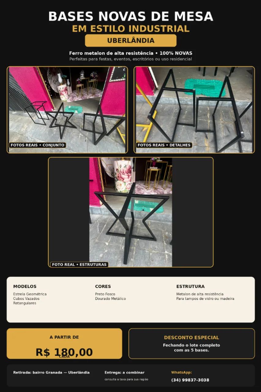 BASES  DE MESA INDUSTRIAL