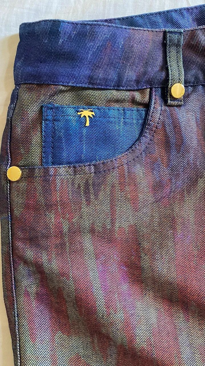 Saia jeans água de coco 38 - Foto 4