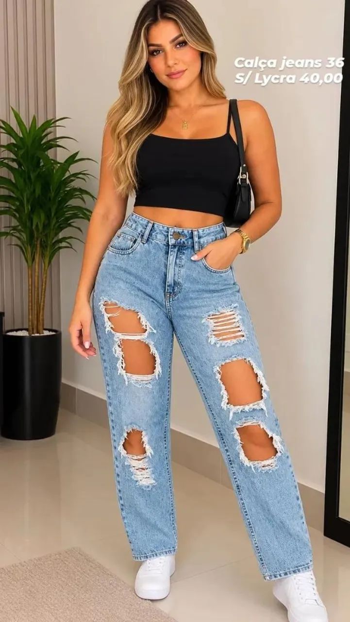 Calça jeans 36 s/ Lycra 
