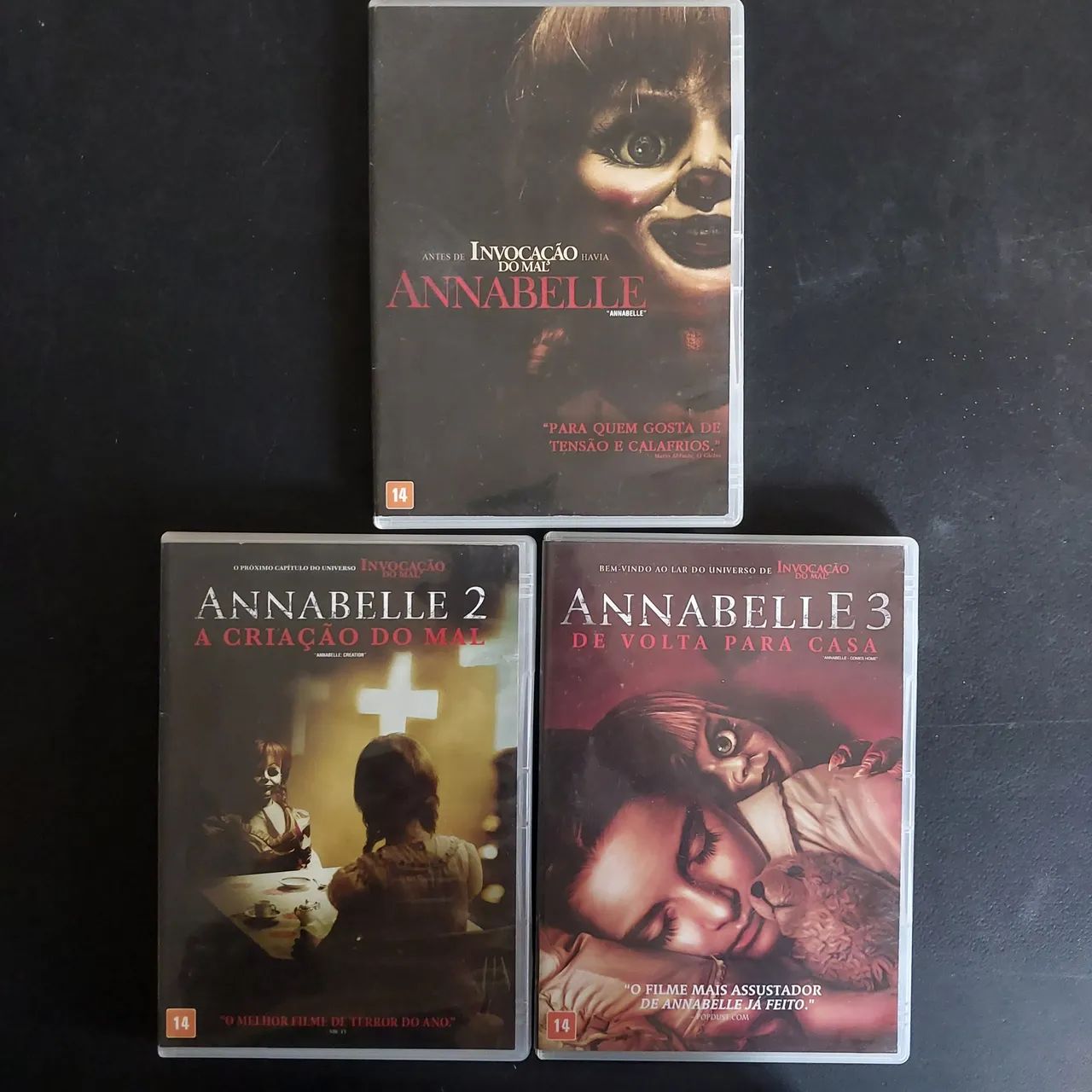 dvd anabelle - coleção completa 1, 2 e 3 - Terror