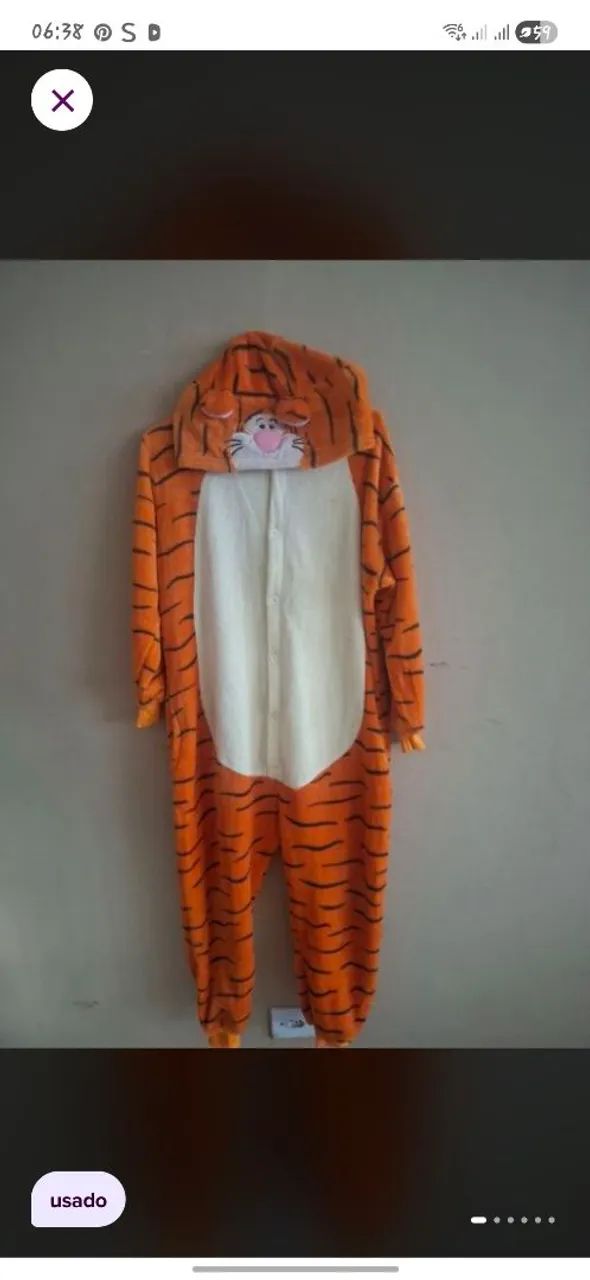 Macacão kigurumi tam 12  anos