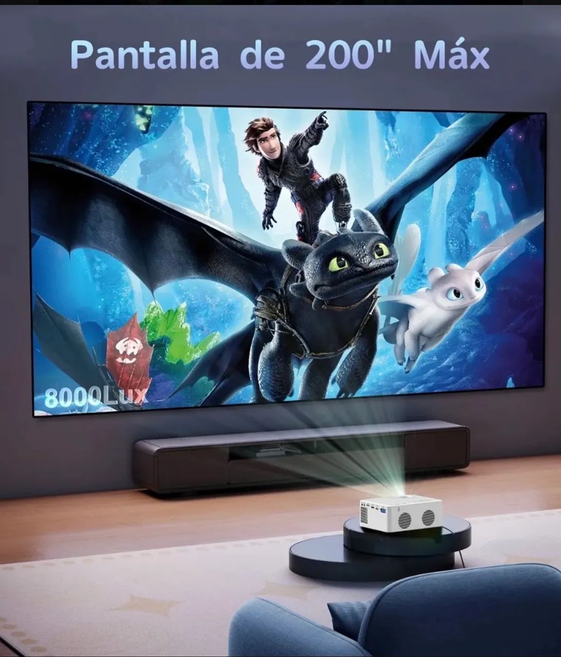 Projetor android  4k Wi-Fi portátil full hd  5g - Foto 2
