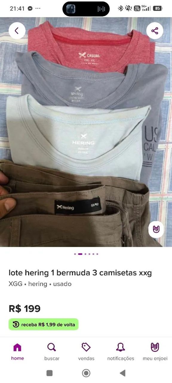 Lote roupas Hering XXG  - Foto 2