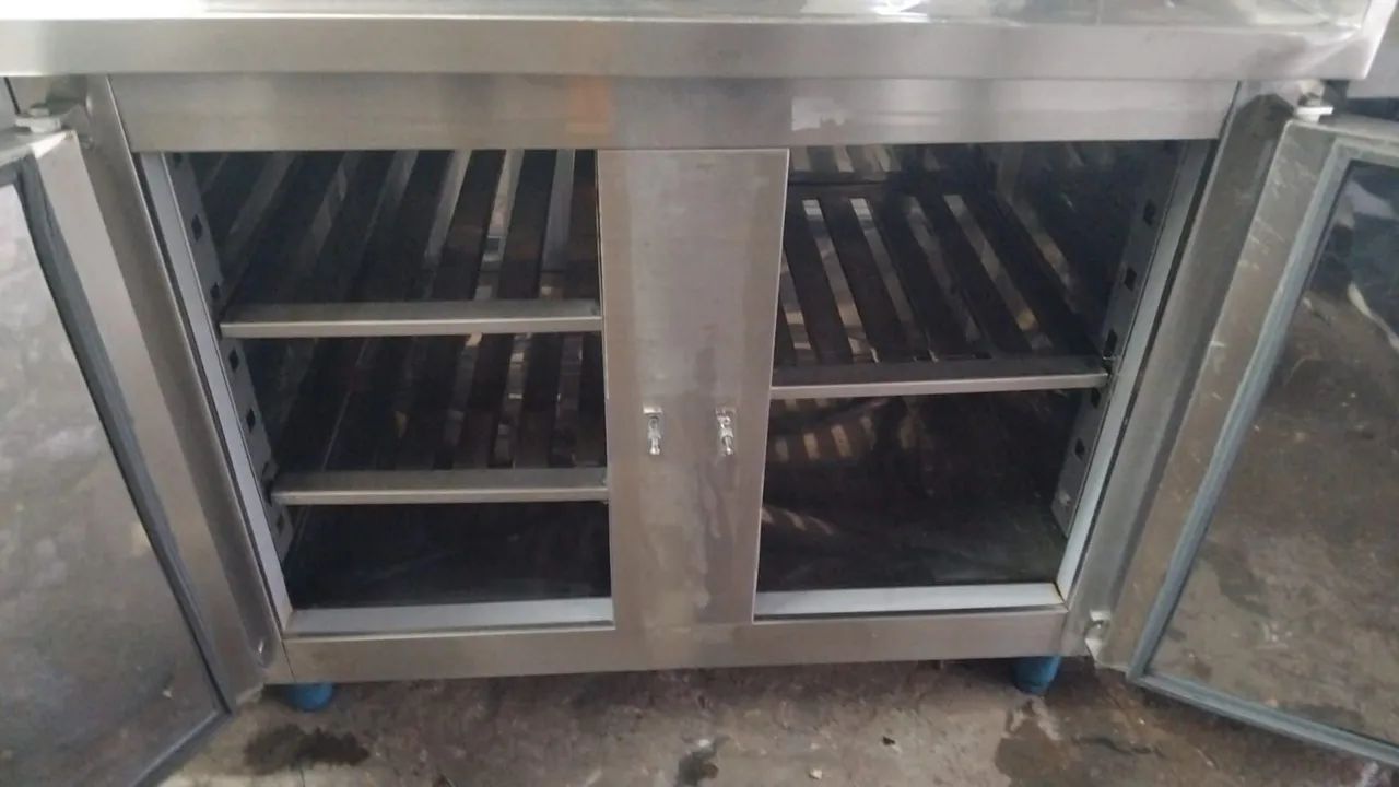 Balcão refrigerado C/codimentadora e pia 1.50x70 - Foto 3