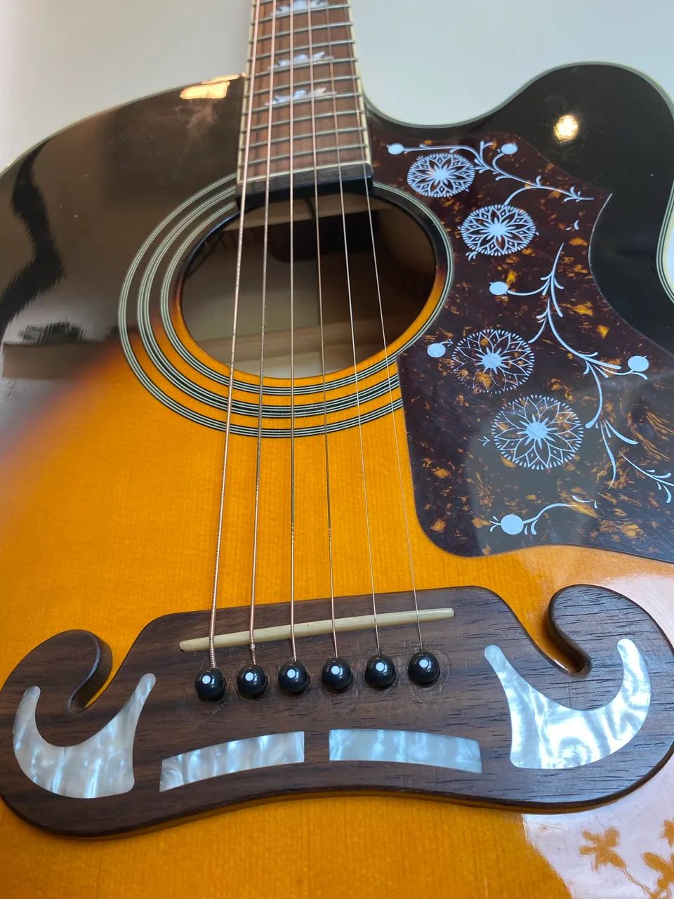 Violão Epiphone Ej200 Sunburst original - Foto 2