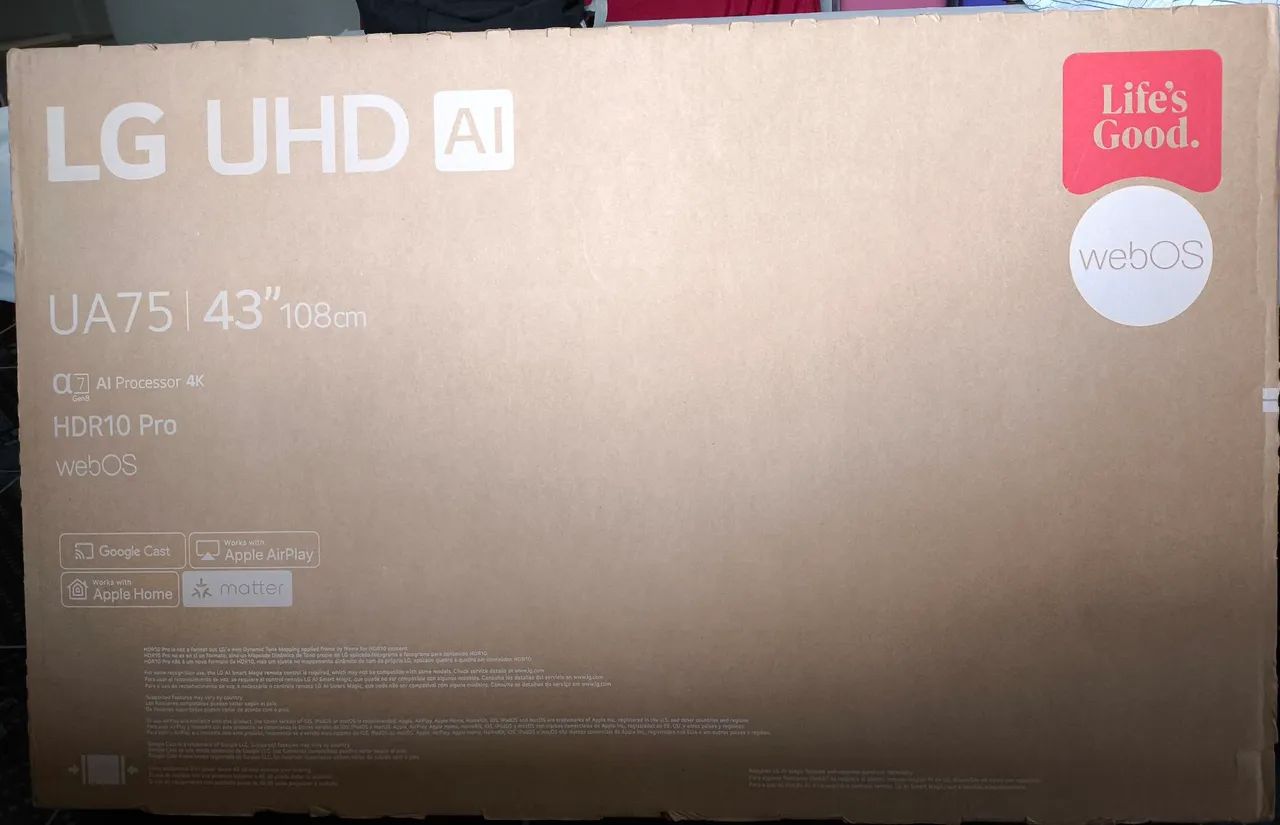 Smart tv 4k 43" LG + brinde