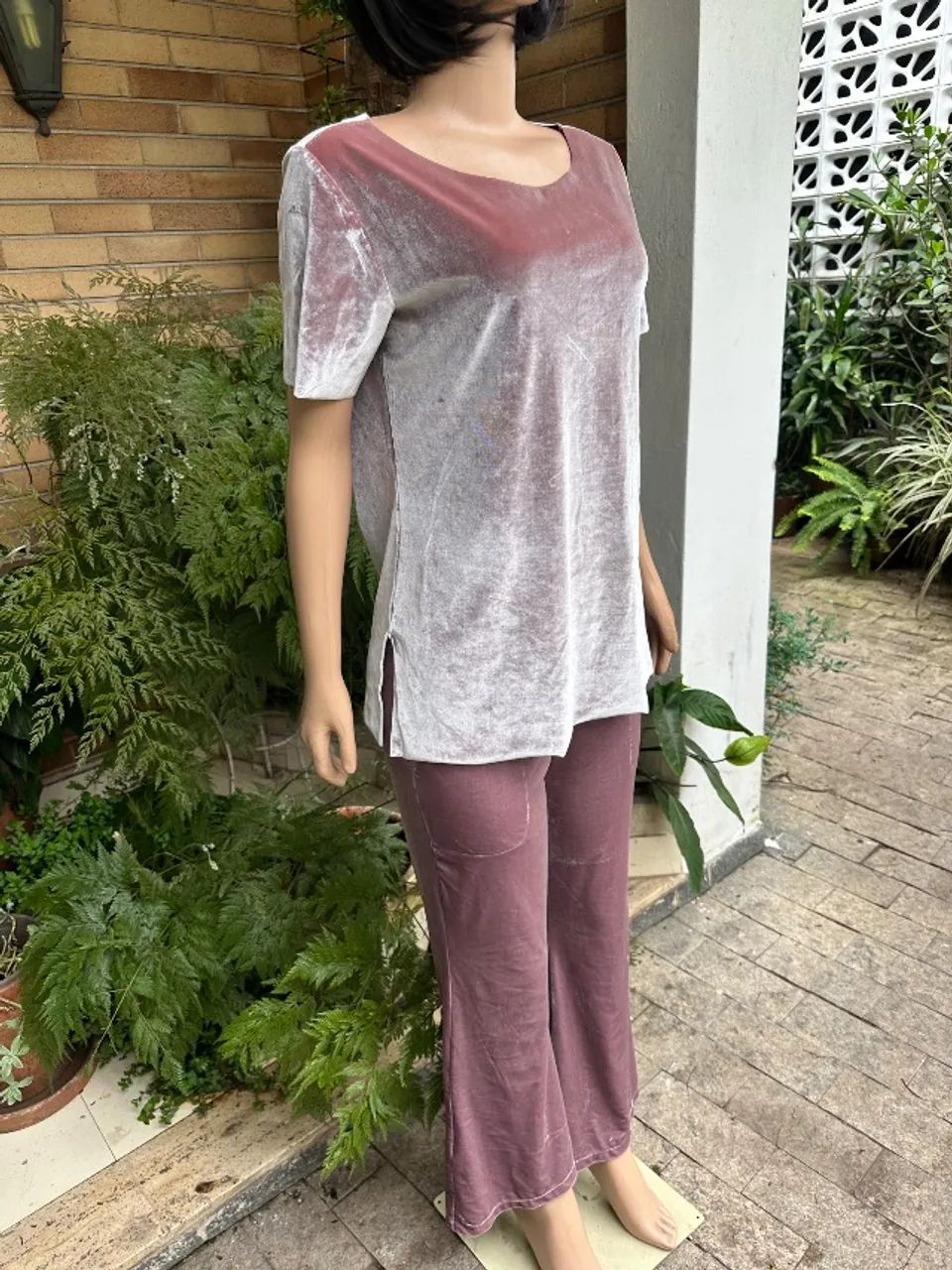 CONJUNTO DE VELUDO Rosa - Foto 3