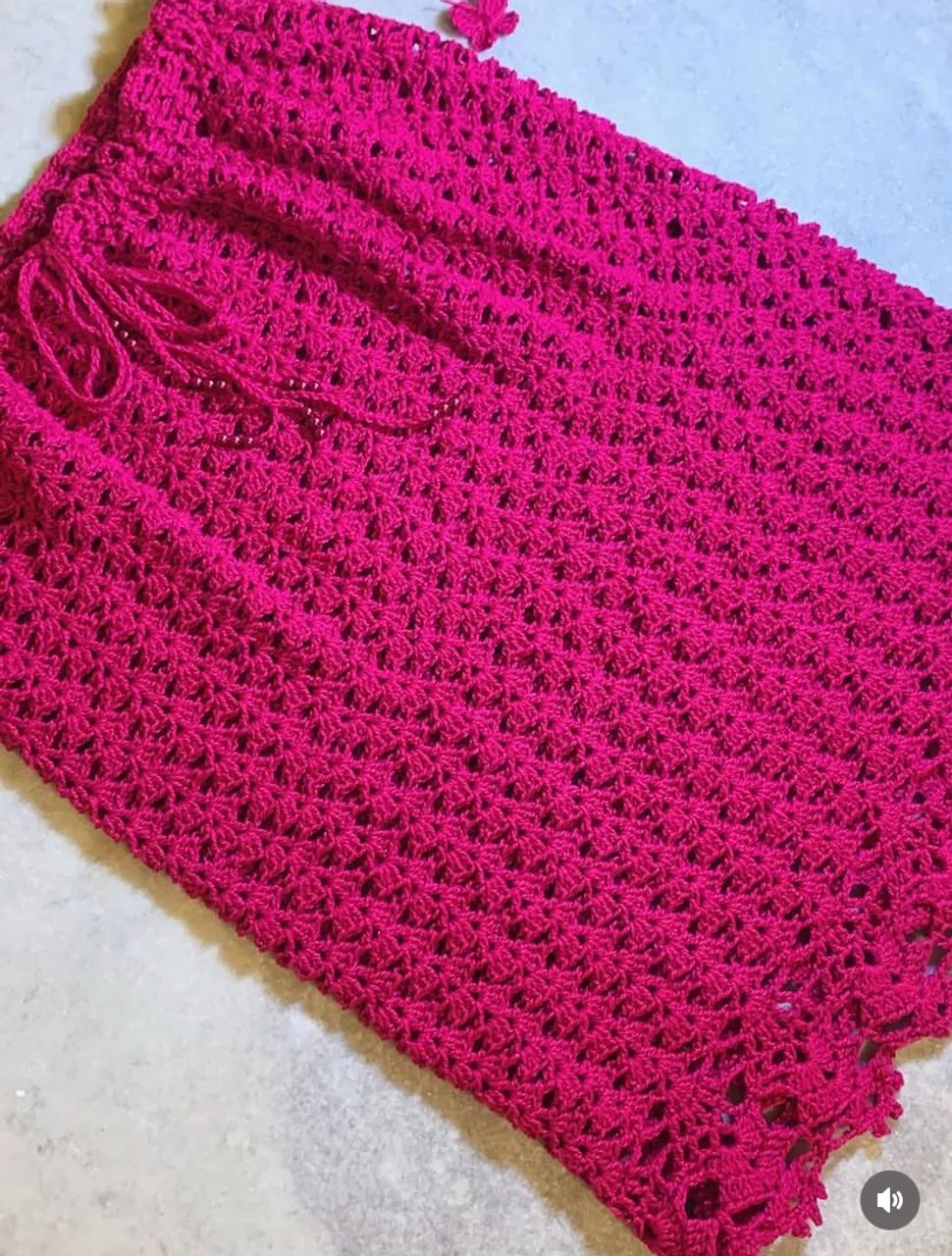 Saia Rosa de Crochê  - Foto 2