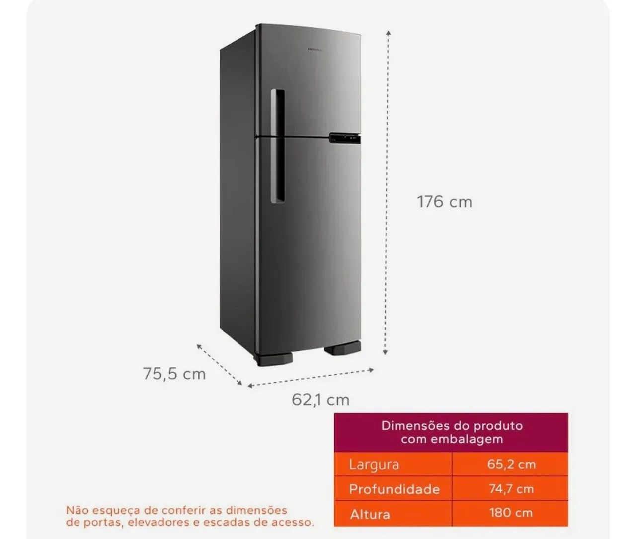 Geladeira Brastemp 375 litros Inox - Foto 5