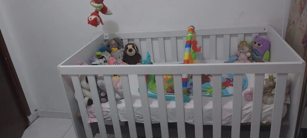 Berço Mini Cama Móveis Estrela Ternura - Branco Acetinado - Foto 3