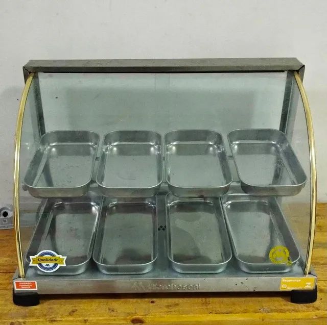 Vendo Expositor de salgados elétrico todo em inox e vidro