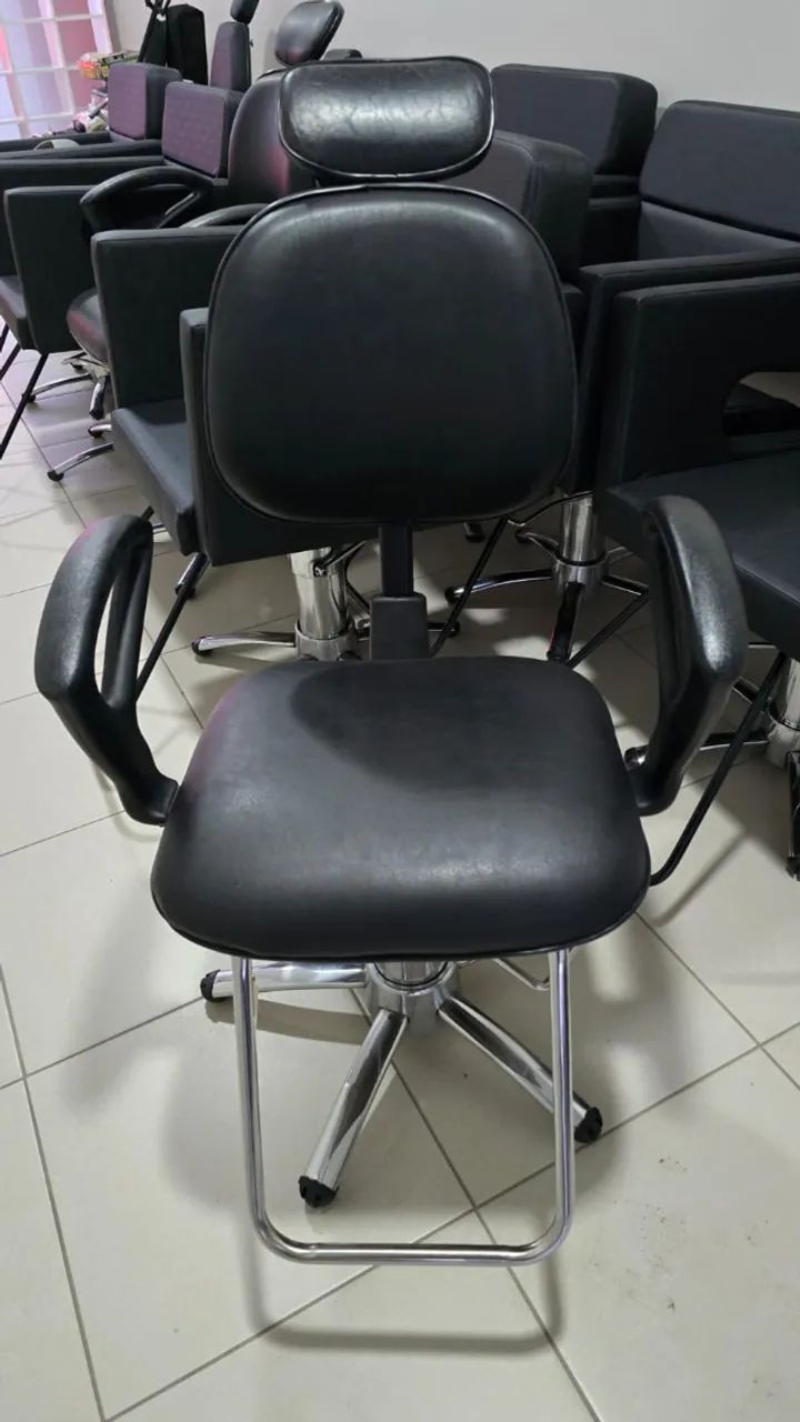 Cadeira Cabelereiro Suporte Pé