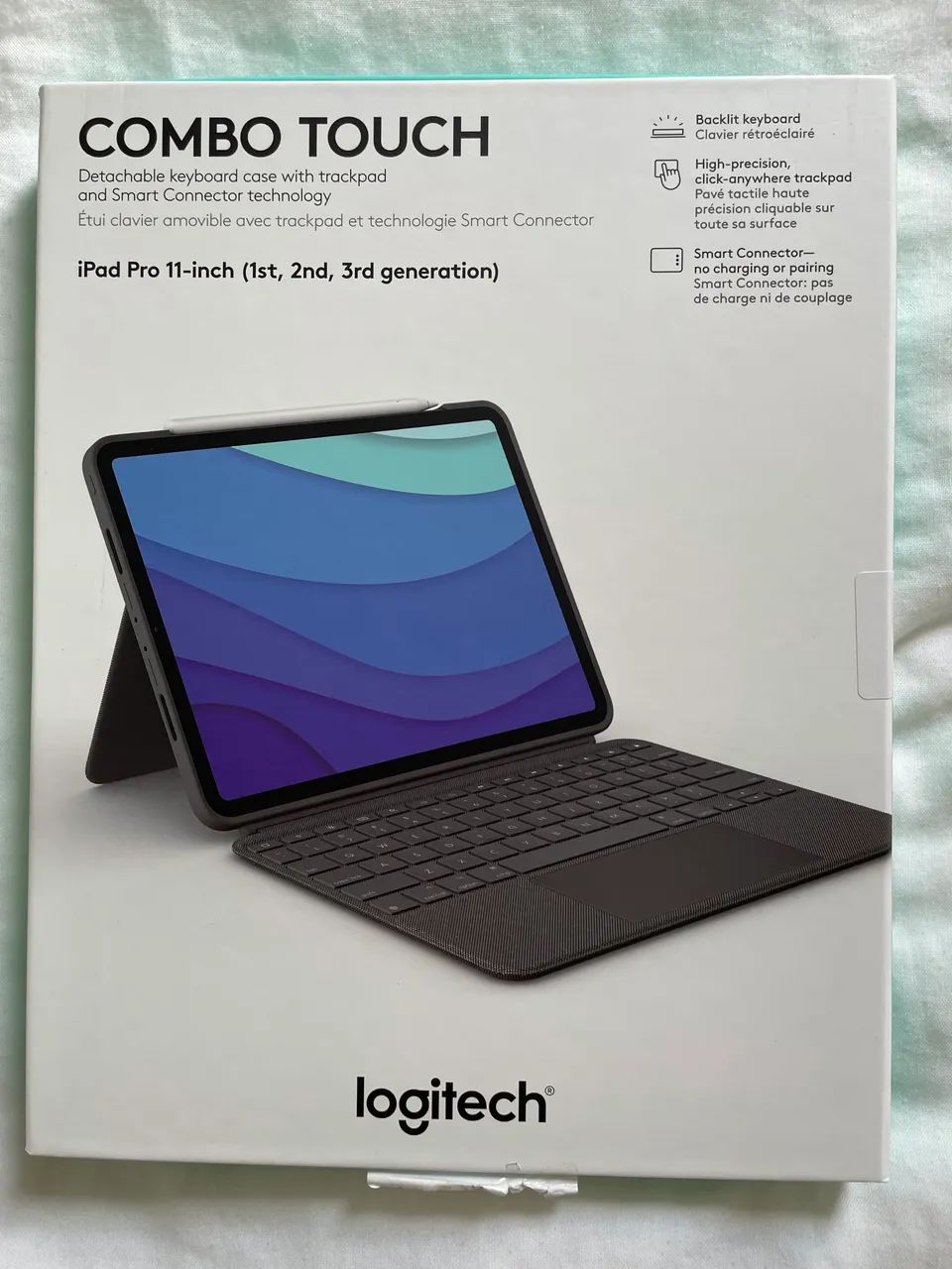 Capa Logitech teclado e touchpad iPad Pro 11 - 1ª a 4ª gerações (até m2)