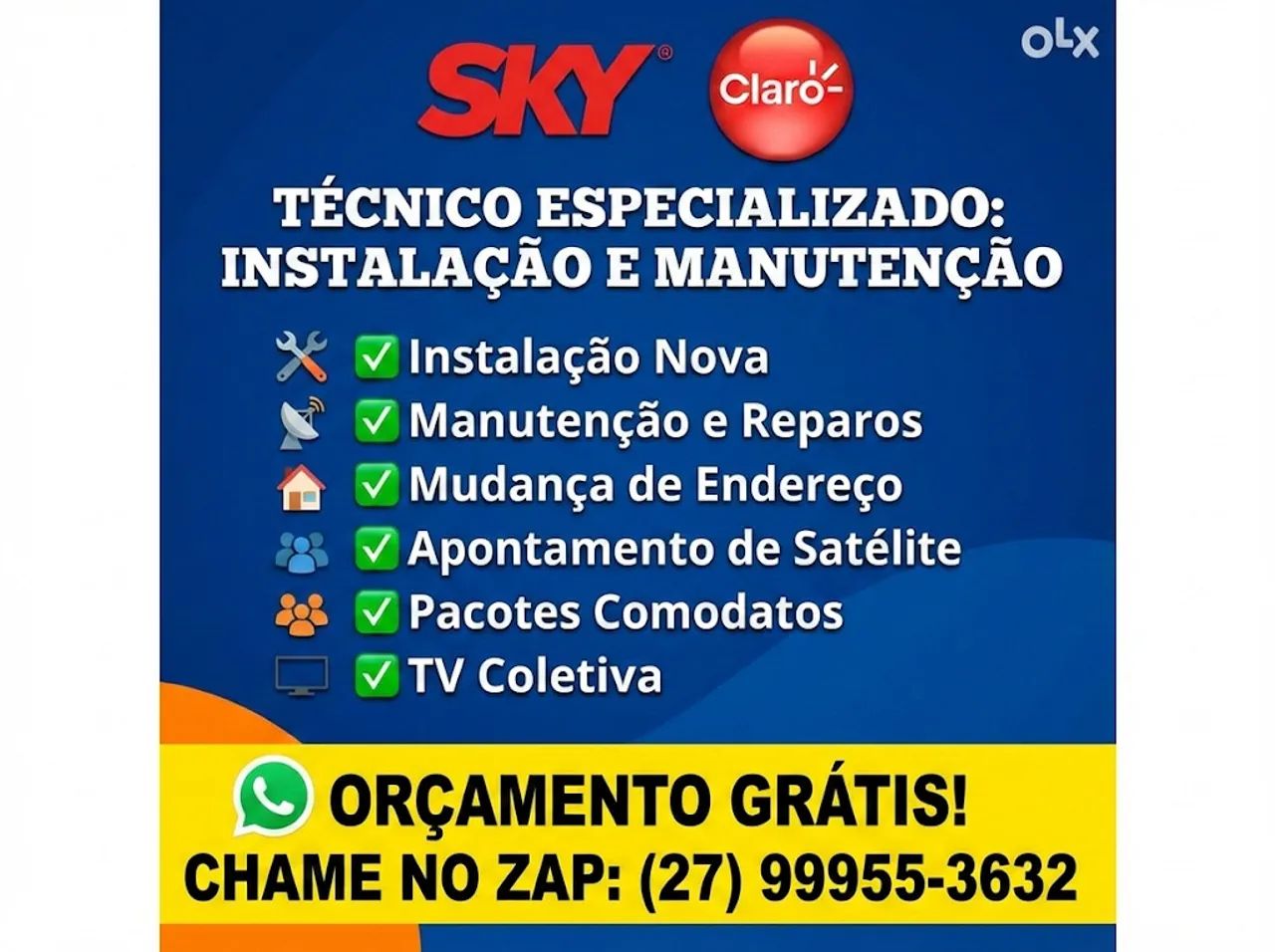 MANUTENÇÃO E SERVIÇOS DE ANTENA