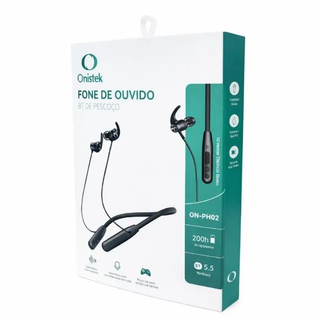 Fone Ouvido Bluetooth Pescoço Microfone Esportivo Academia - Foto 4