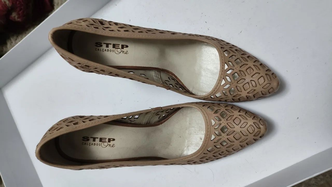Scarpan bege recorte a laser - Step one
