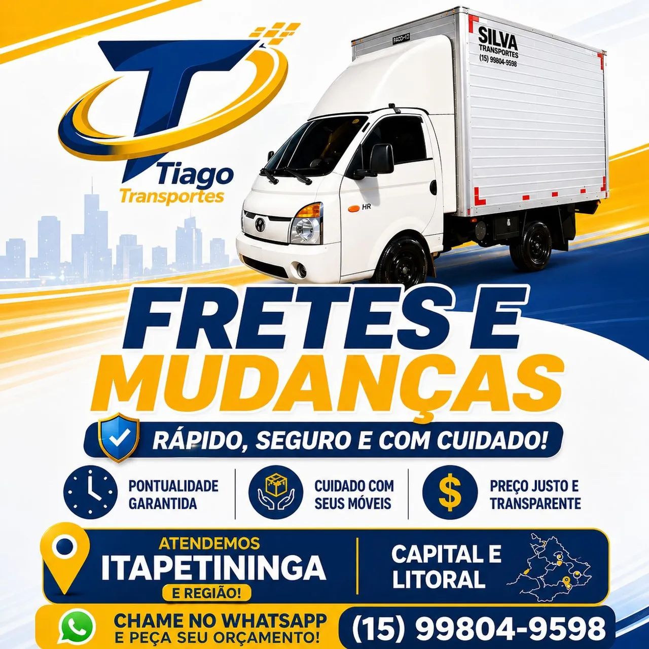 MUDANÇAS E FRETES ITAPETININGA E REGIÃO(Á PARTIR DE 230,00)