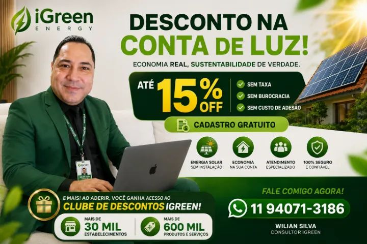 DESCONTO NA CONTA DE LUZ