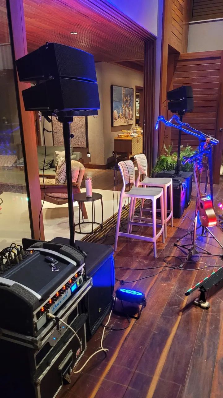 Som profissional - Par de colunas LINE Array - Foto 2