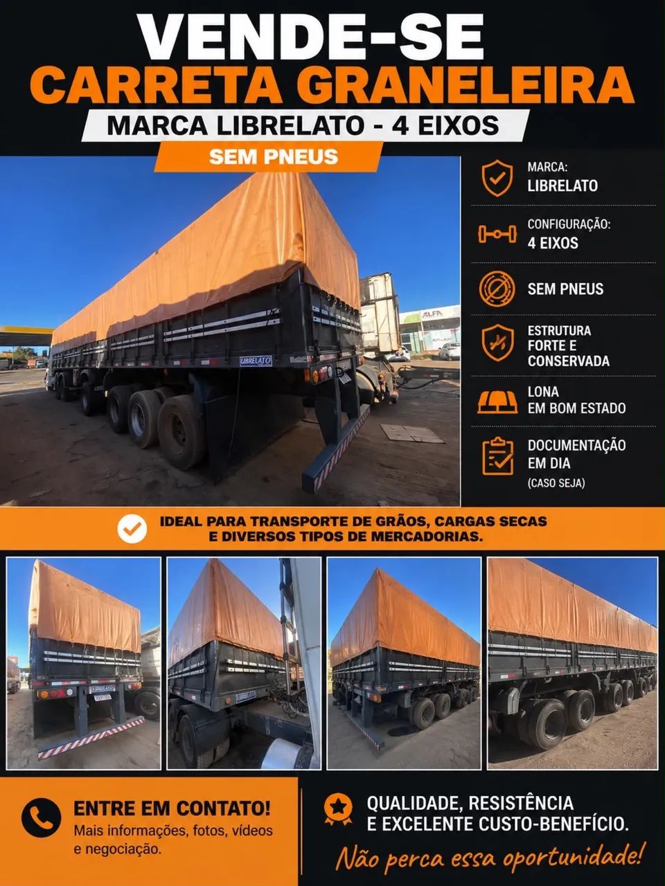 Carreta Graneleiro 4 Eixos - Foto 2