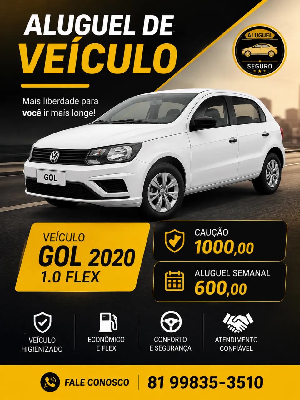 Locação de veículos para App 